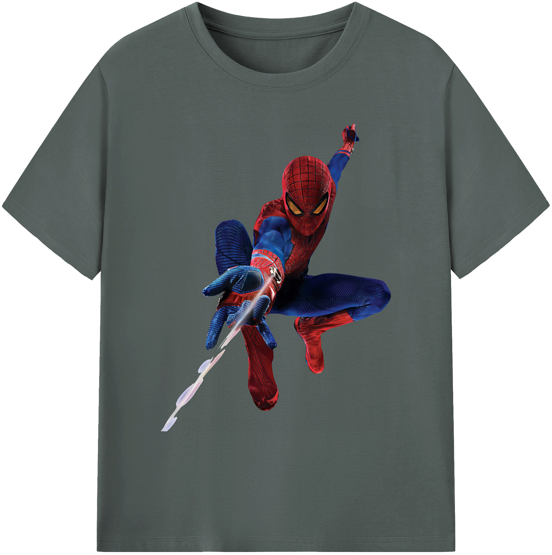 （画像用） Spider Man スパイダーマン 綿100％ メンズ半袖Tシャツ｜肌触りやわらか＆通気性